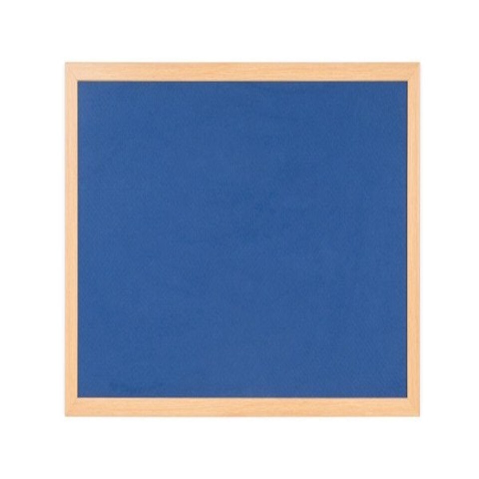 Bi-Office Earth-It Blue Felt Noticeboard Oak Wood Frame 1800x1200mm - FB8543233