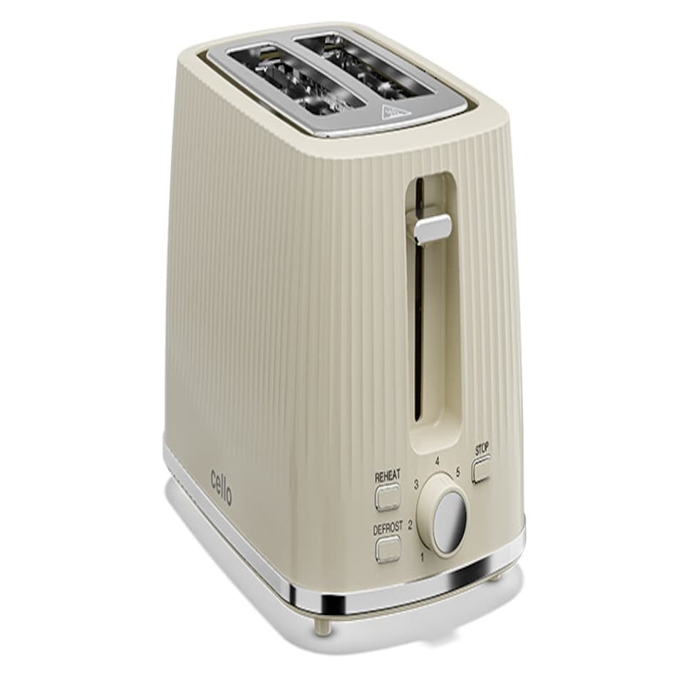 image 1 of Cello Textured Cream 2 slice Toaster Cream | 2 Slice