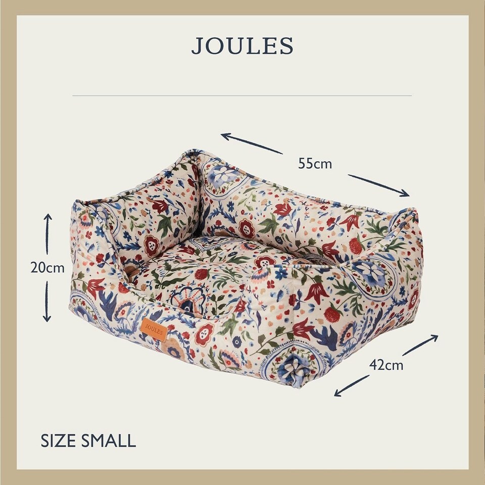 image 1 of Rosewood Joules Festival Floral Box Dog Bed | Multi | L | 1