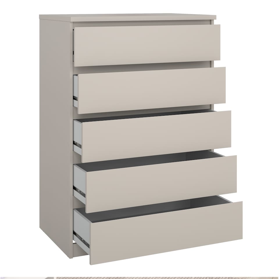 image 1 of Naia Chest of 5 Drawers in Cashmere