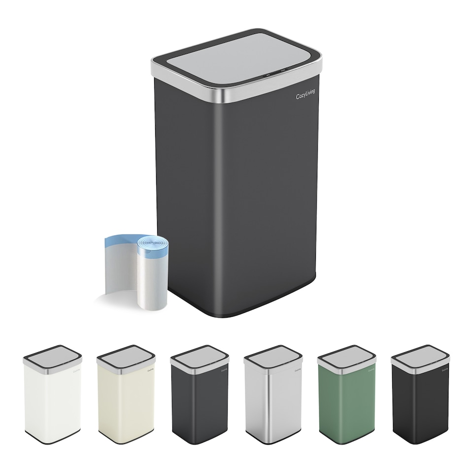 image 1 of 60L Automatic Sensor Bin Hands Free Motion Sensor Waste Bin for Modern Kitchen and Home