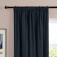 image 6 of Furn Soft Chenille Blackout Pencil Pleat Curtain Pair, 229cm width x 183cm drop | Blue | Navy | 1