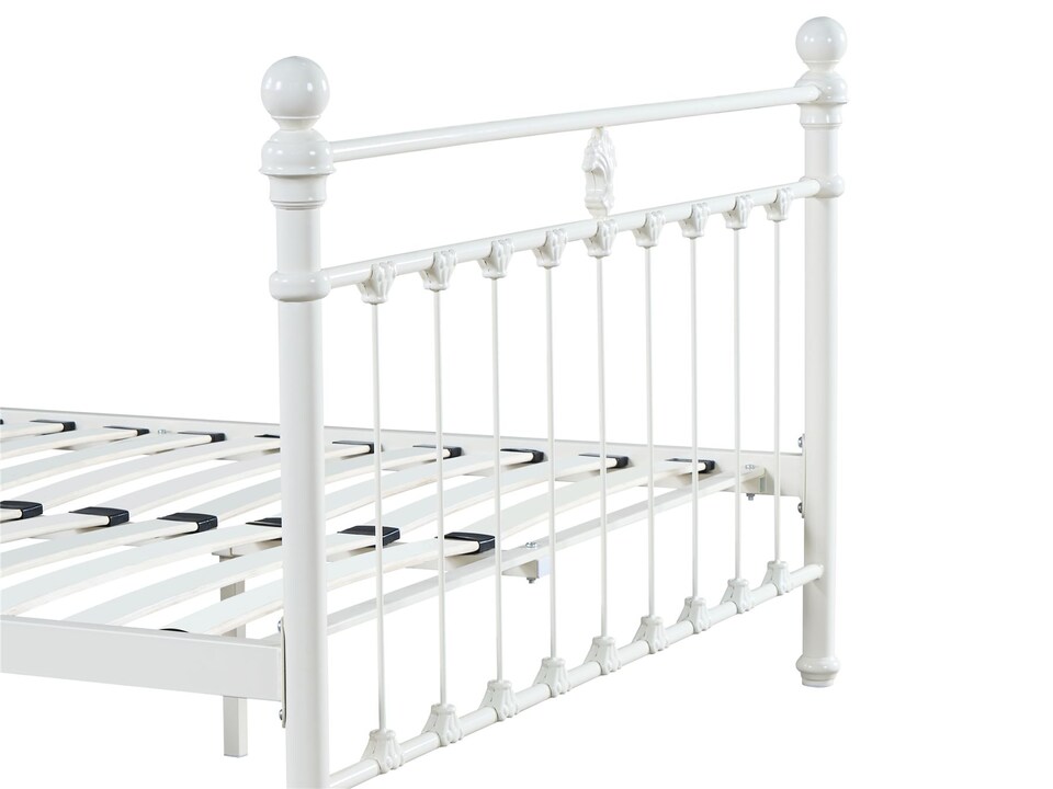 image 1 of Snuggle Beds Aria Classic Cream Metal Bed Frame - Small Double | Cream | Small Double