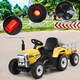 image 5 of COSTWAY 12V Kids Ride On Tractor with Trailer Music Yellow