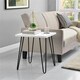 image 4 of Owen Retro End Table in White / Black Legs White | White