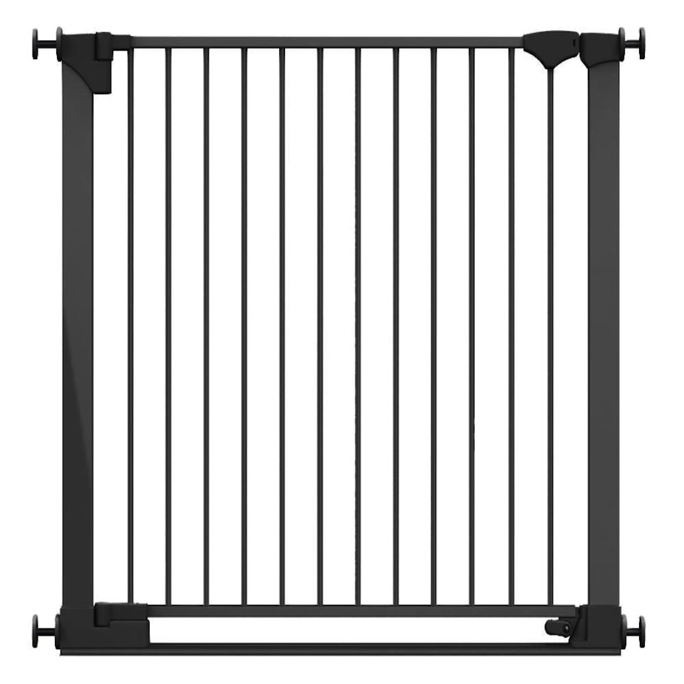 image 1 of Safetots SafeStep Gate, Black, 96cm - 103cm, Extra Low Walkthough, 81cm Extra Wide Doorway, One Piece Extra Wide Baby Gate