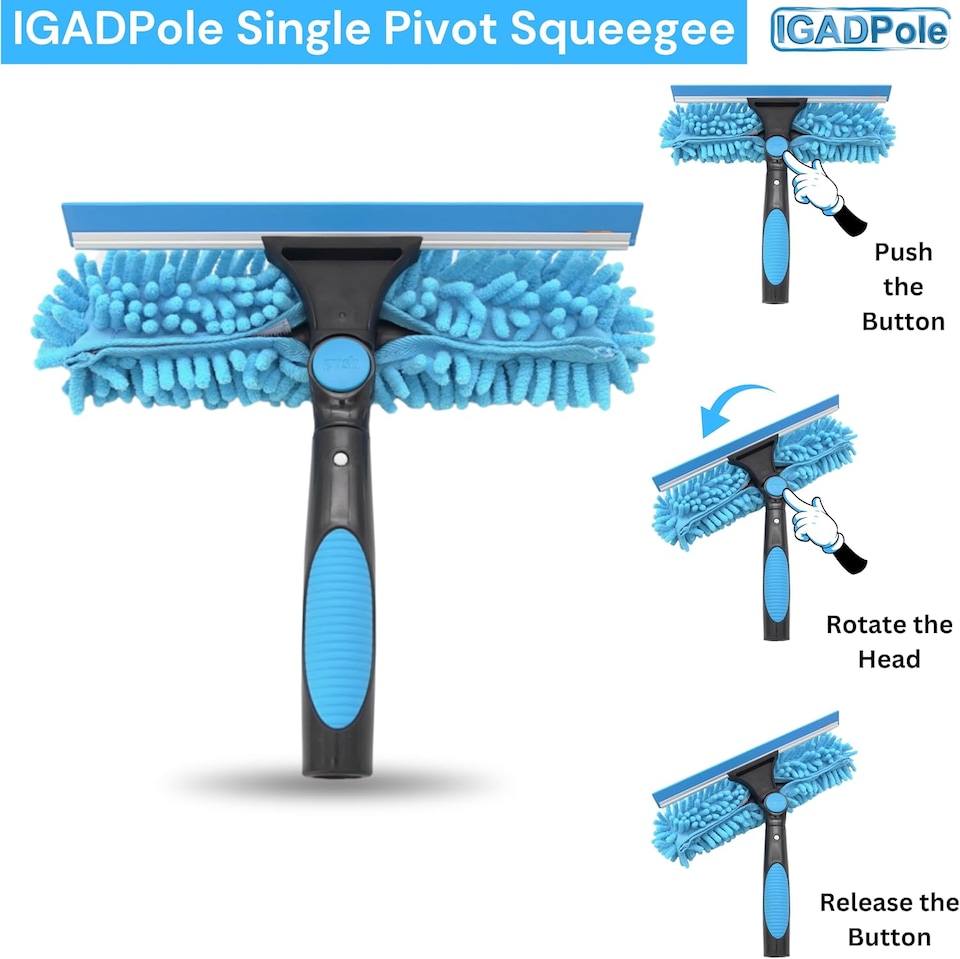 image 1 of IGAD Pole Single Pivot 10 inch (25cm) Squeegee
