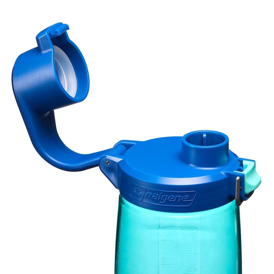 image 1 of Nalgene Fresh Flow 700ml Straw Water Bottle - Blue Aqua - Dark Blue Cap