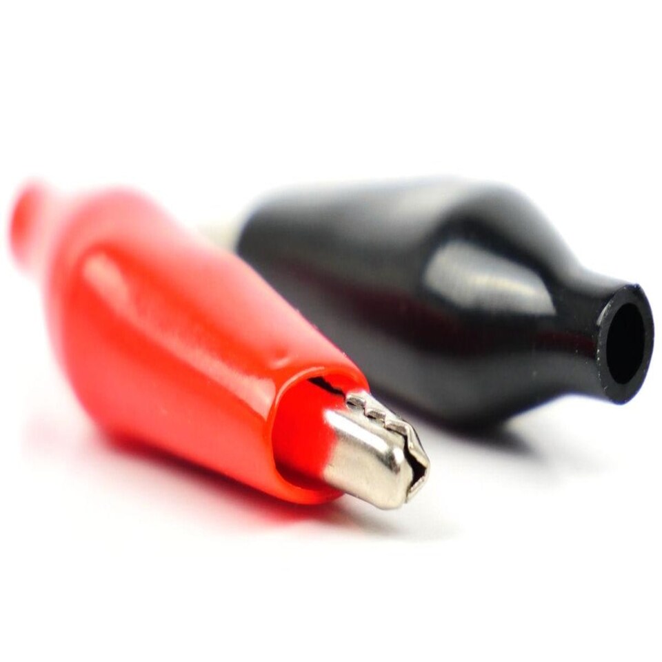 image 1 of Gaugemaster Electric Crocodile Clips Red/Black (Pair)