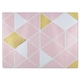 image 1 of Pink & Gold Geometric Glass Chopping Board | Multi