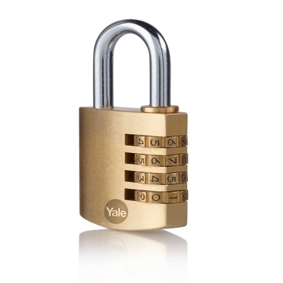 image 1 of YALE BRASS COMBINATION PADLOCK 40MM