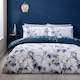 image 1 of Catherine Lansfield Kyoto Floral Reversible Duvet Cover Set | Blue | Super King