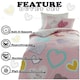 image 5 of VELVETIO Hearts Duvet Cover Set Reversible Polycotton Kids Beddings Pink | Single