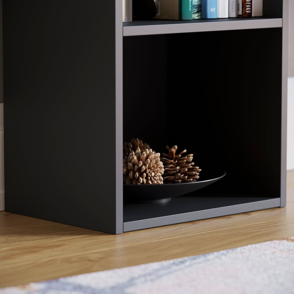 image 1 of Vida Designs Oxford 5 Tier Cube Bookcase Display Storage, Black