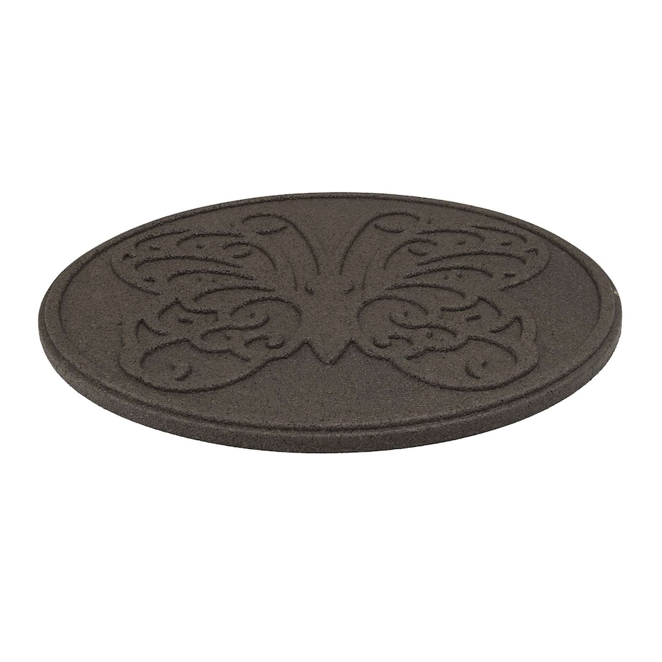 image 1 of Nicoman Round Brown Butterfly Stepping Stone - Pack of 2 | Brown | Bown | Pack of 2