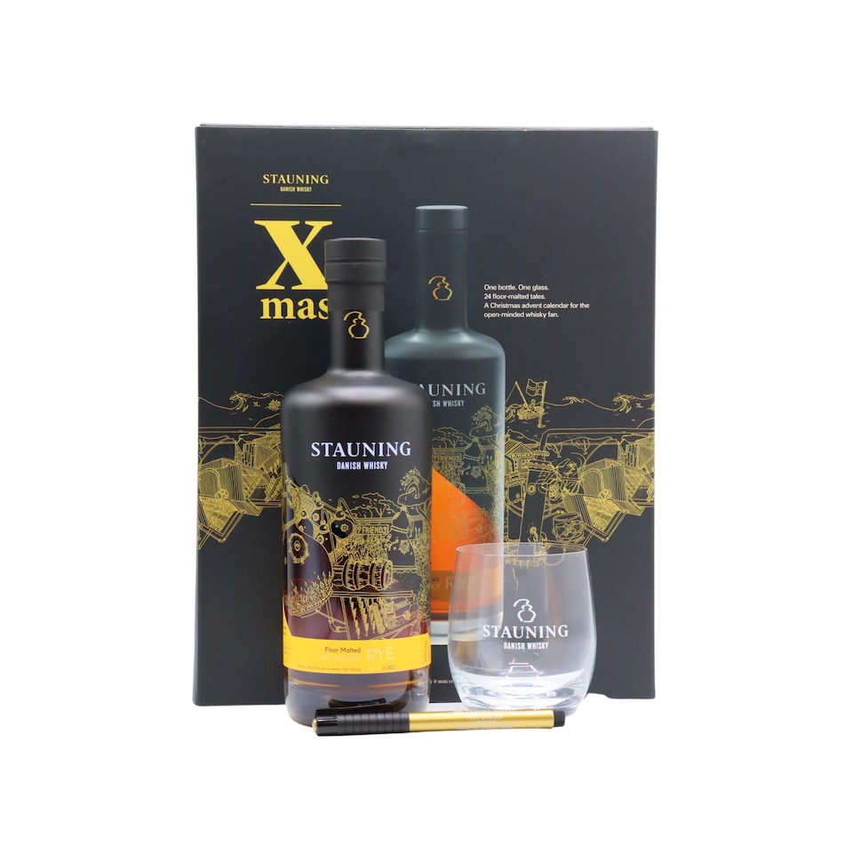 Stauning - Floor Malted Rye Advent Calendar Whisky Glass Pack