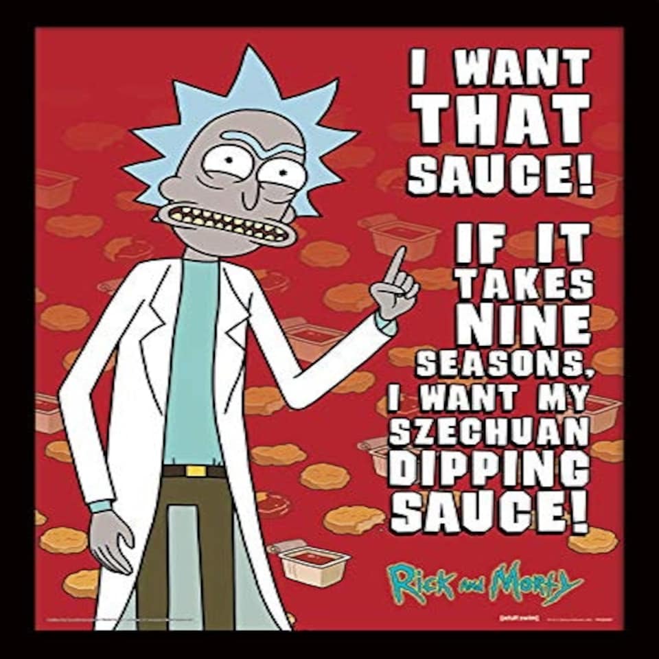 RICK AND MORTY (SZECHUAN SAUCE) 30 X 40CM - MEMORABILIA RANGE - FP12288P