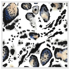 Leopard print with blue (Picture Frame) White | XL