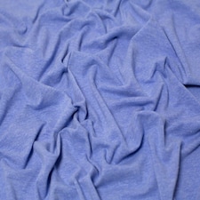 Minerva Core Range Blue Melange Cotton Jersey Stretch Knit Fabric for Dressmaking, 150cm / 59" Wide - per metre