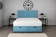 image 1 of Divan Sky Blue Ottoman Storage Bed Set with Headboard and Mattress 3ft Single