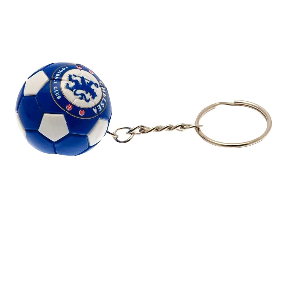 image 1 of Chelsea FC Crest Keyring - Blue/White - One Size