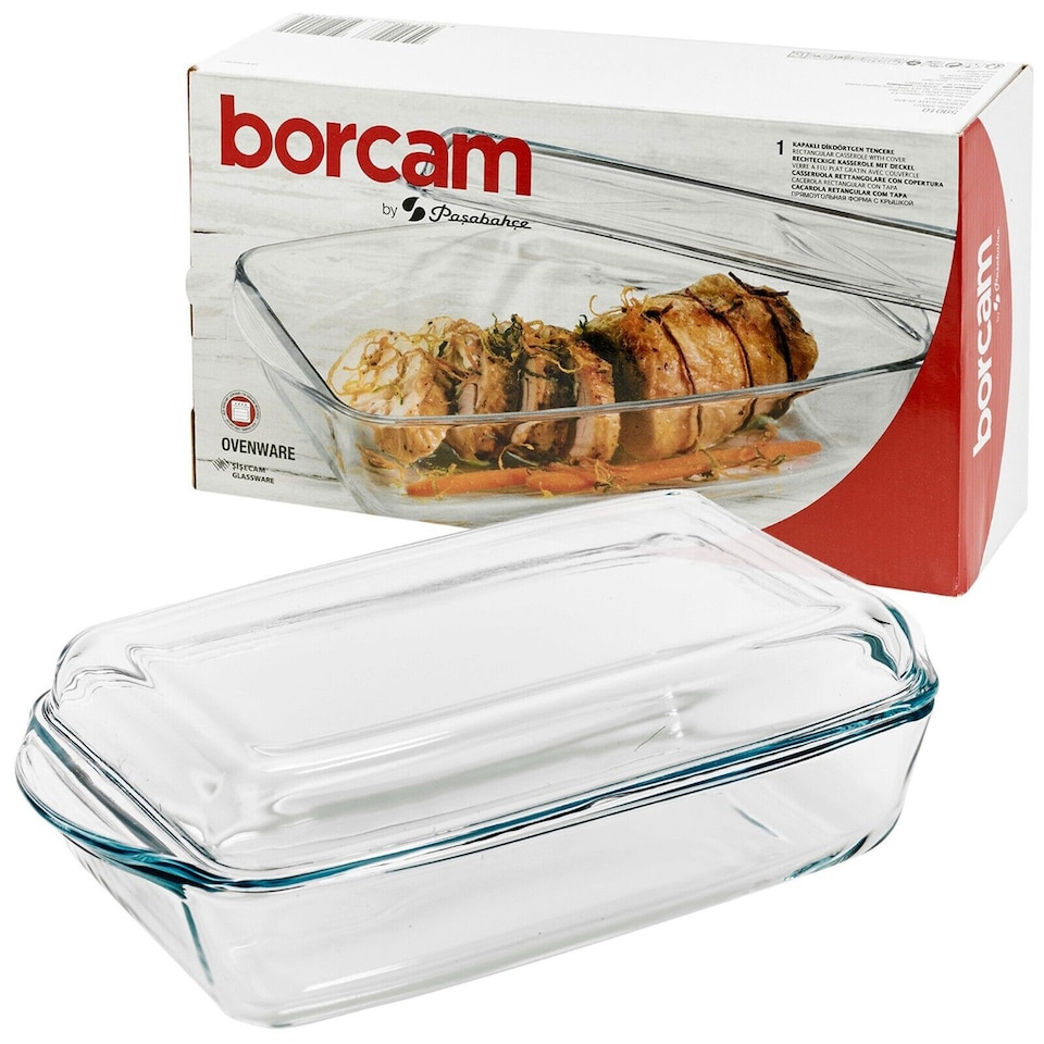 image 1 of 2.75L Pasabahce Rectangle Casserole With Lid