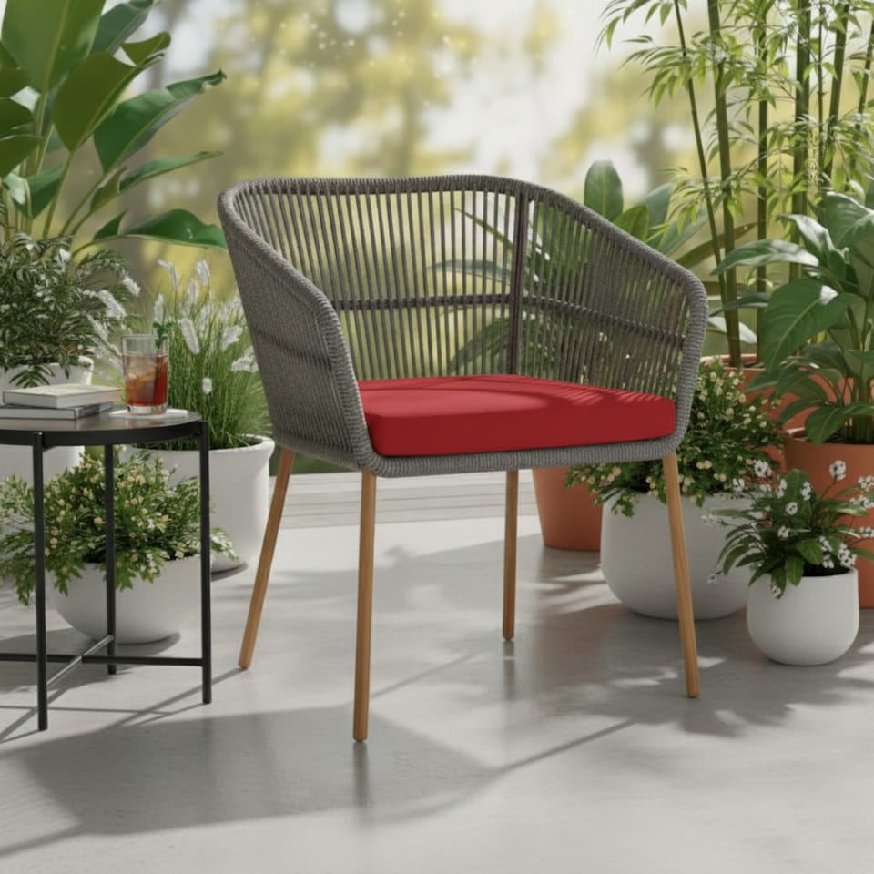 image 1 of Waterproof Seat Pad Ideal for Indoor, Outdoor, Garden, or Patio Chairs | Red