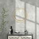 image 6 of HOMCOM Metal Wall Art 65cm Round Mirror for Living Room Dining Room Gold Tone