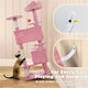 image 6 of Yaheetech 137cm Tall Cat Tree with Scratching Posts Pink
