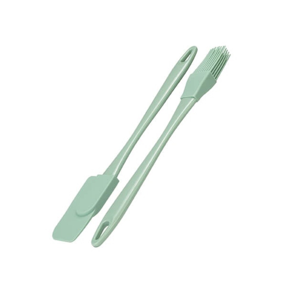 image 1 of Fusion Twist Mini Pastry Brush & Jar Scraper Set Mint