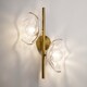 image 4 of Miracle Modern Wall Lamp Brass 2xG9 Glass Shade