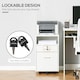 image 3 of Vinsetto Mobile File Cabinet Lockable Documents Storage w/ 5 Wheels Black