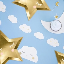 Clouds Baby Shower Paper Garland Hanging Decoration 2m