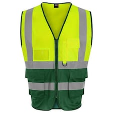 Pro RTX High Visibility Unisex Adults Executive Waistcoat - Hi Vis Yellow/Paramedic Green - 4XL