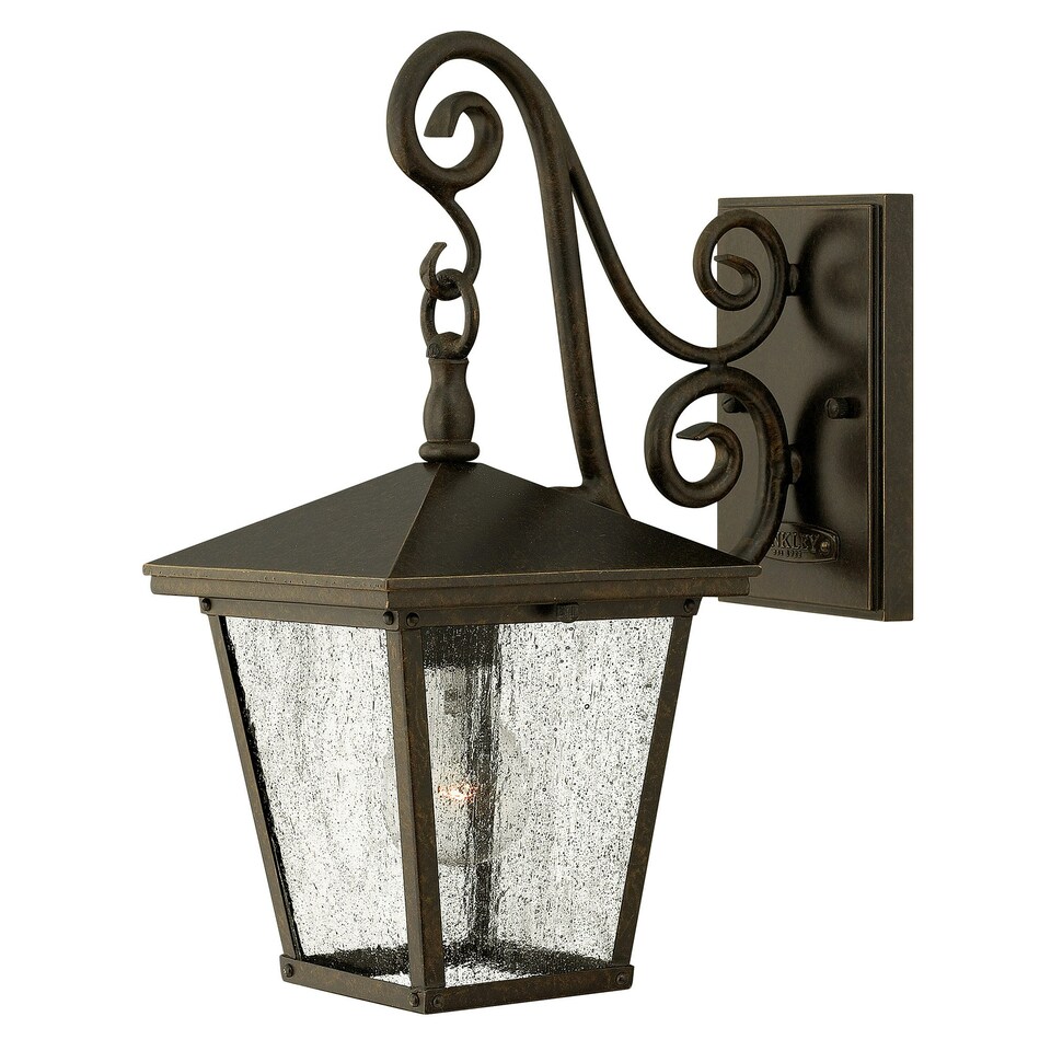 image 1 of Trellis 1 Light Outdoor Small Wall Lantern Light Regency Bronze IP44, E27