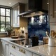 image 2 of Dark Blue Sky With Gold Foil Constellations Splash Back | White
