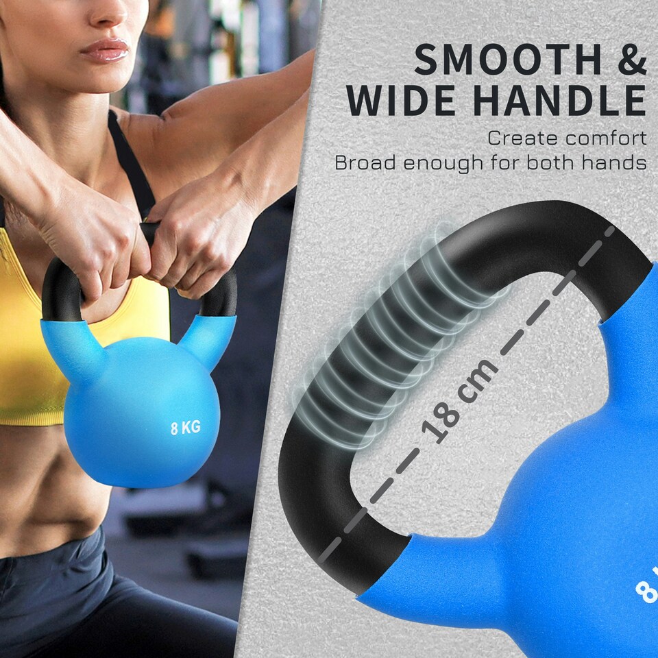 image 1 of HOMCOM Soft Kettlebell, Kettle Bell with Non-Slip Handle for Home Gym Weight Lifting and Strength Training 
