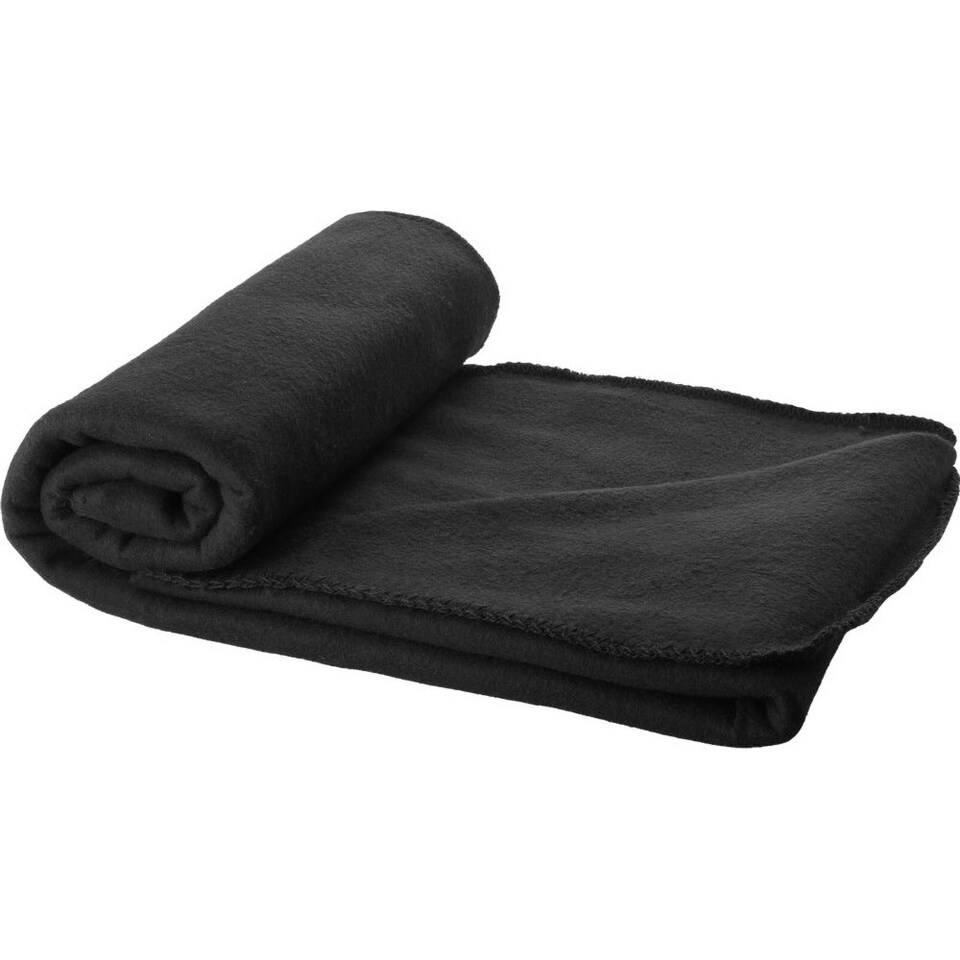 image 1 of Bullet Huggy Blanket And Pouch - Solid Black - 150 x 120 cm