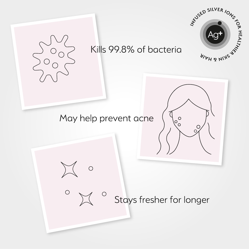 image 1 of Silver Cloud Silver Ion Infused Satin Pillowcase Pink