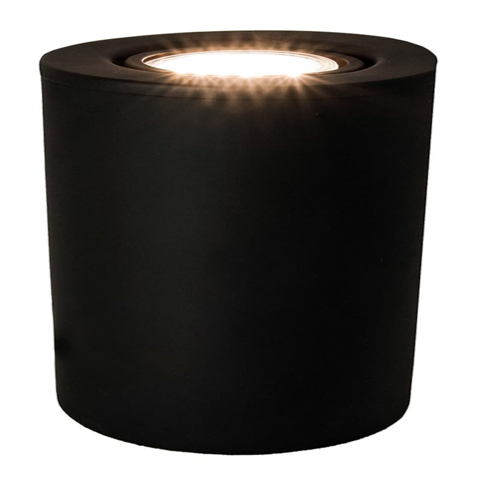 image 1 of Matt Black GU10 Floor or Table Lamp Uplighter with Tilt Capability | Black