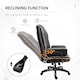 image 5 of Vinsetto Executive Office Chair, PU Leather High Back Desk Chair with Height Adjustable, Reclining Swivel Computer Chair for Home, Black