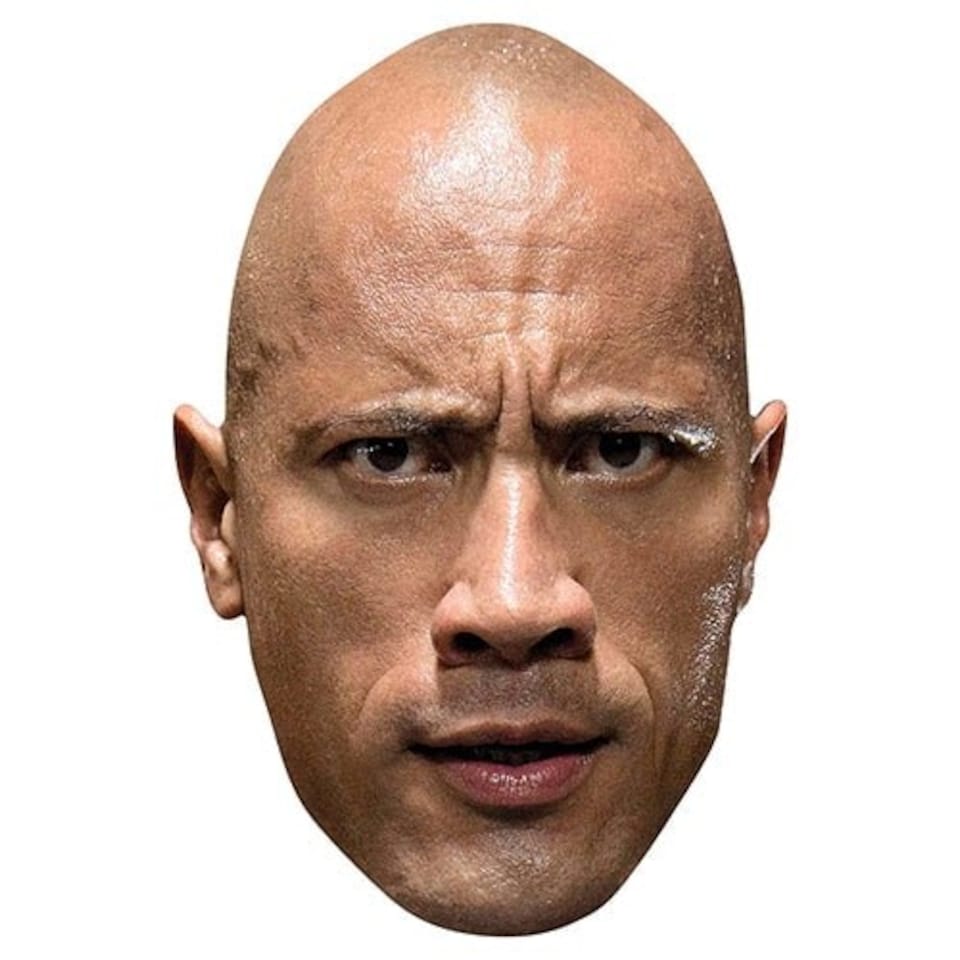 WWE The Rock Cardboard Face Mask
