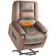 image 1 of HOMCOM Riser and Recliner Chair Lift Chair with Vibration Massage, Heat, Brown Brown