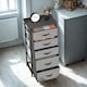 image 6 of Industrial 4 Fabric Drawer Chest Storage Unit Rustic