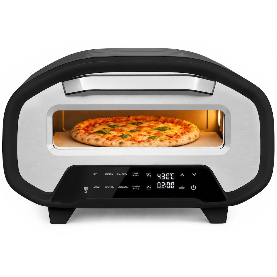image 1 of HOMCOM Pizza Oven Indoor, 12 Inch Electric Countertop Pizza Maker, 2200W