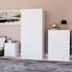 image 3 of Vida Designs Denver 3 Piece Bedroom Set (2 Drawer Large Bedside Chest, 4 Drawer Chest, 2 Door 2 Drawer Wardrobe), White | White | White | L | 3