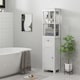 image 8 of HOMCOM Tall Bathroom Cabinet, Slim Bathroom Storage Cabinet with 2 Open Shelves, Soft Close Door and Drawer, Adjustable Shelf, Narrow Cupboard Storage Unit, White