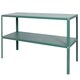 image 2 of Lacewing Twinpack Traditional 2 Tier Greenhouse Staging Shelving Bench in Green 119cm