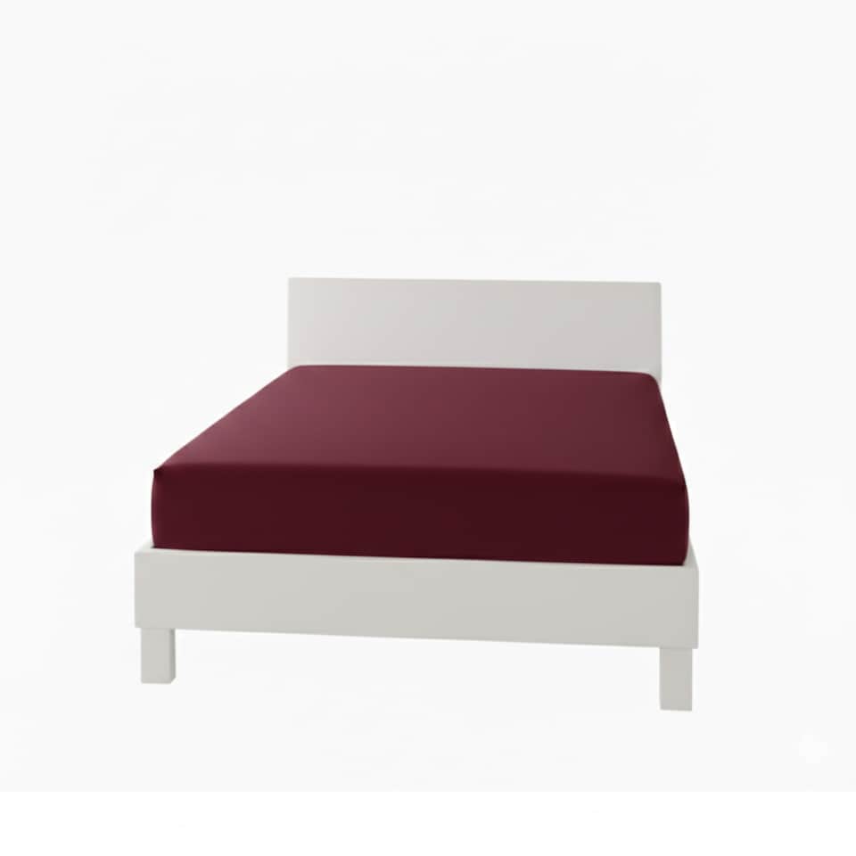 image 1 of Polycotton Fitted Sheet Extra Deep 40cm Skirt Easy Care | Red | Wine | King