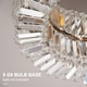image 3 of HOMCOM Crystal Ceiling Light Modern Chandeliers for Living Room Bedroom Silver